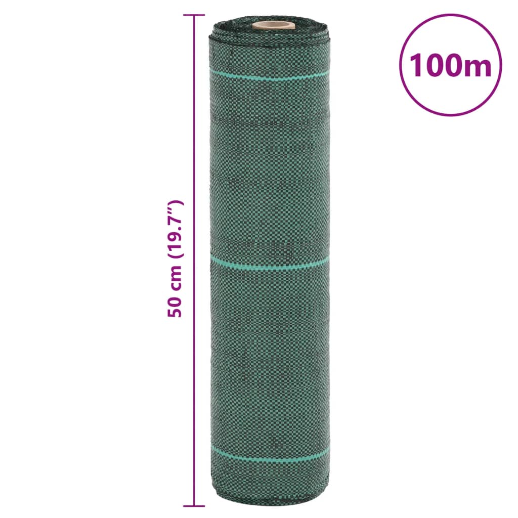 zöld gyomfólia 0,5 x 100 m PP