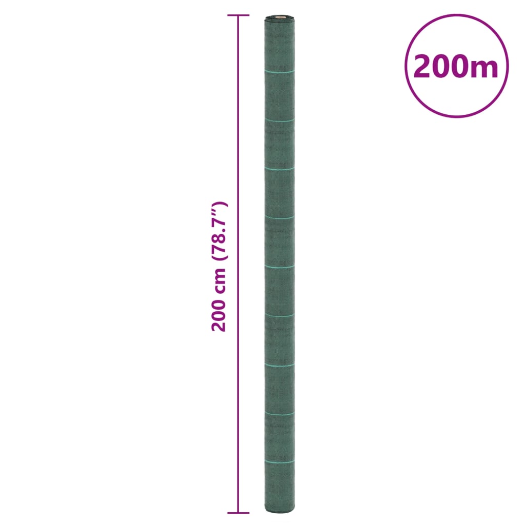 zöld PP talajtakaró membrán 2x200 m