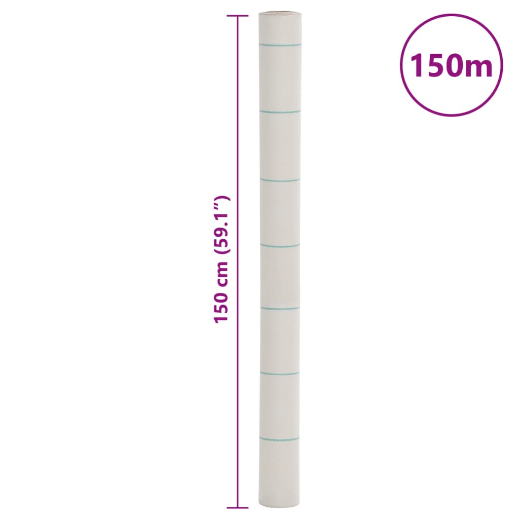 fehér PP talajtakaró membrán 1,5x150 m