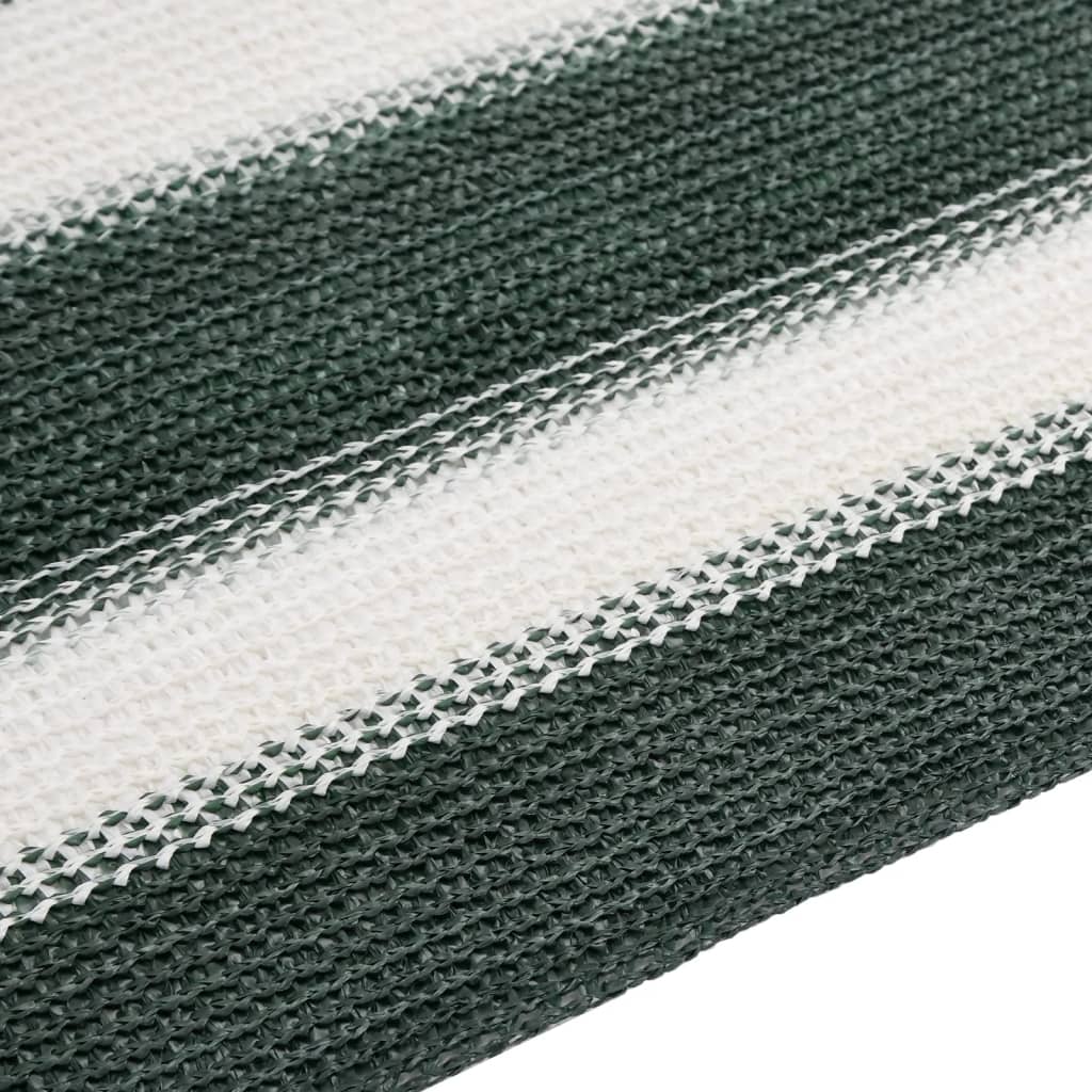 zöld és fehér HDPE belátásgátló háló 2 x 25 m 150 g/m²