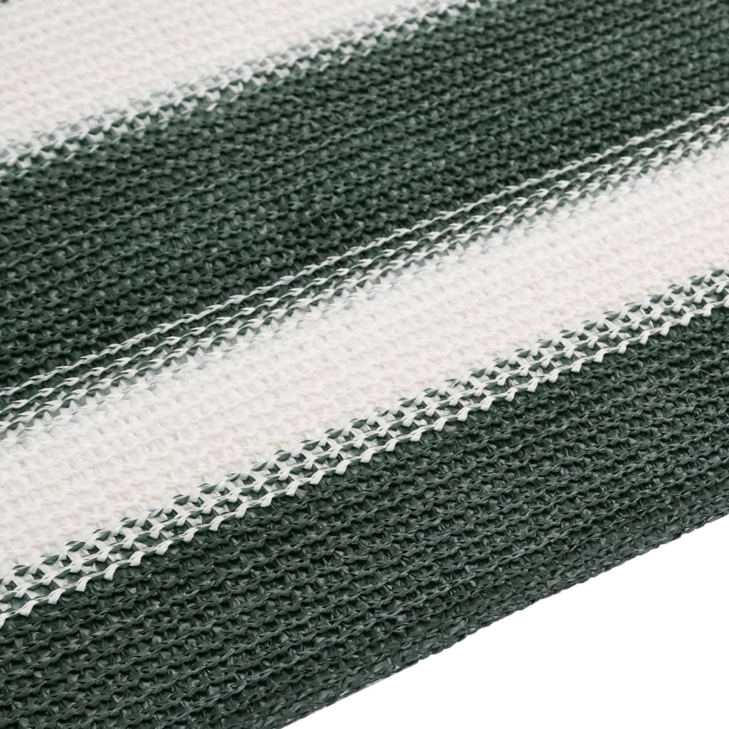 zöld és fehér HDPE belátásgátló háló 2 x 10 m 195 g/m²