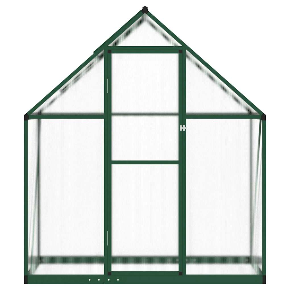zöld alumínium melegház alapvázzal 169 x 58 x 195 cm