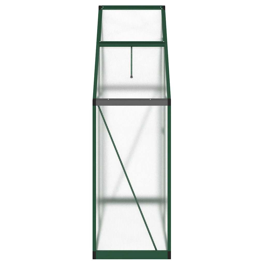 zöld alumínium melegház alapvázzal 169 x 58 x 195 cm