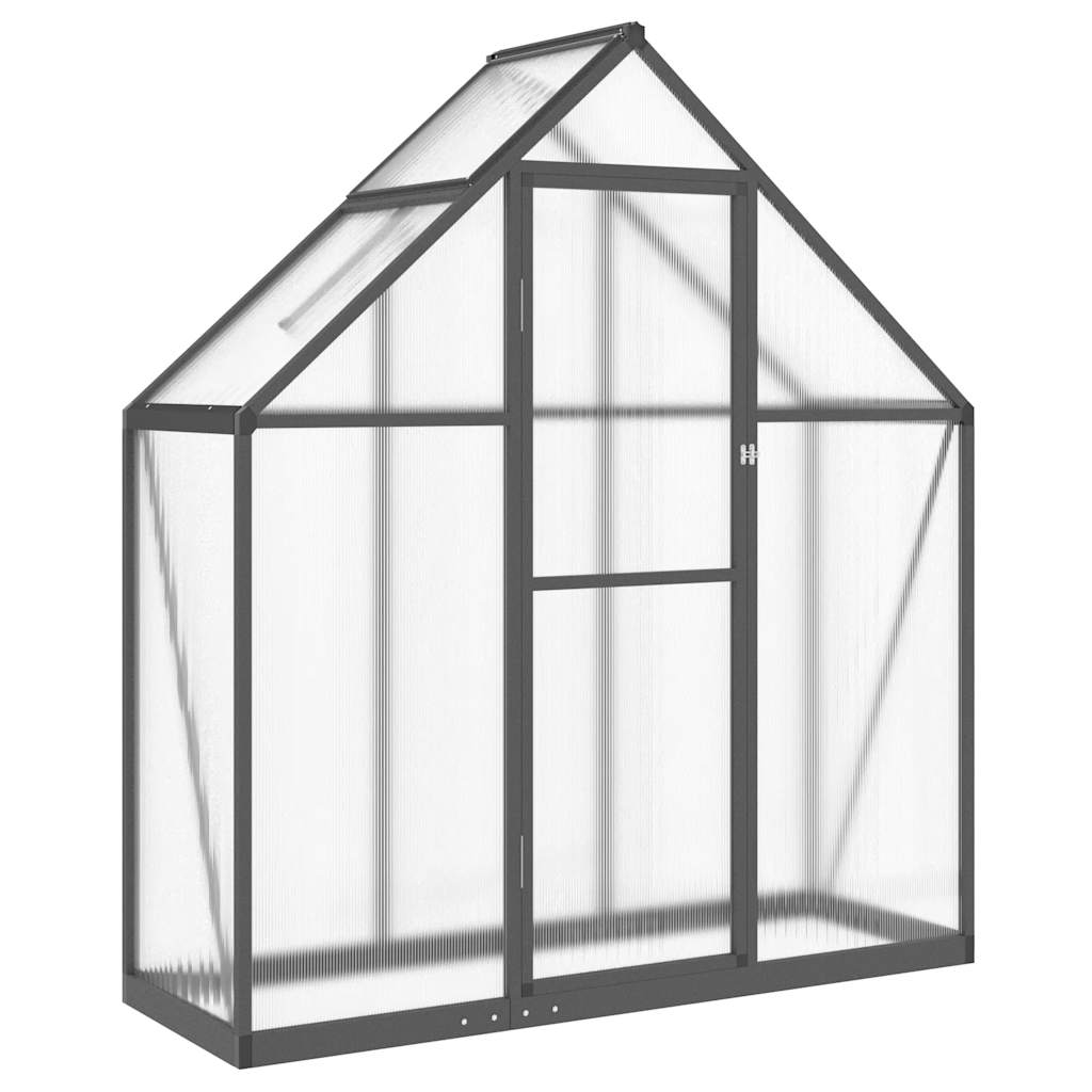 antracitszürke alumínium melegház alapvázzal 169 x 58 x 195 cm