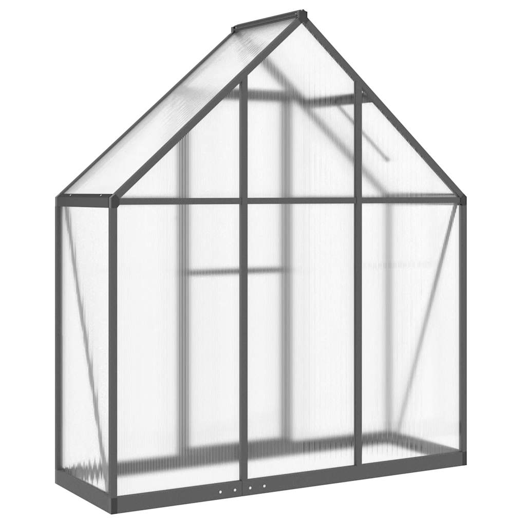 antracitszürke alumínium melegház alapvázzal 169 x 58 x 195 cm