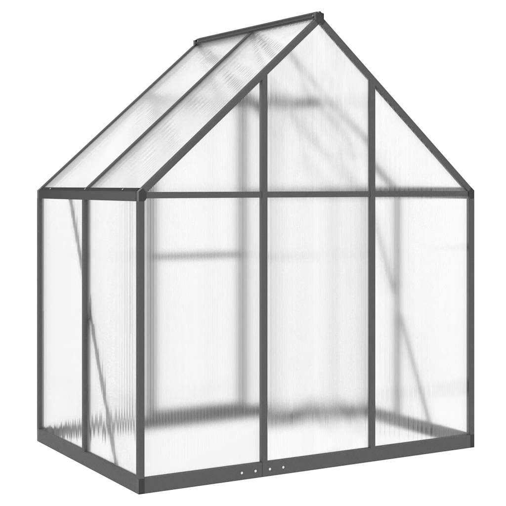 antracitszürke alumínium melegház alapvázzal 169 x 114 x 195 cm