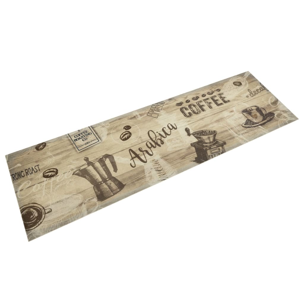 barna kávémintás mosható bársony konyhaszőnyeg 45x150 cm