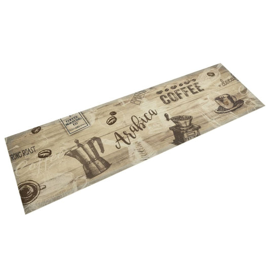 barna kávémintás mosható bársony konyhaszőnyeg 45x150 cm