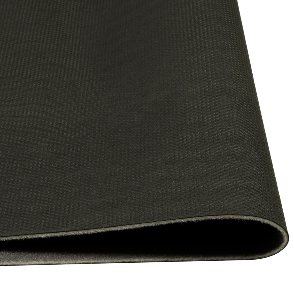 fekete reggeli mintás mosható bársony konyhaszőnyeg 60x300 cm