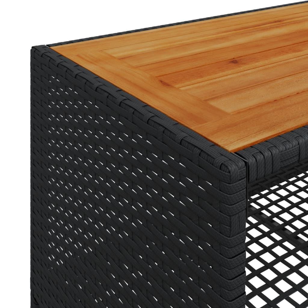 4 részes fekete polyrattan kerti ülőgarnitúra párnákkal