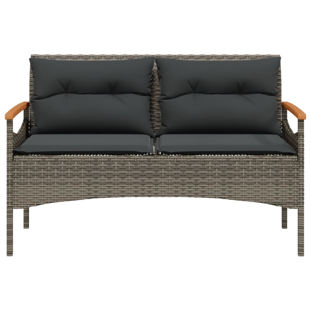 4 részes szürke polyrattan kerti ülőgarnitúra párnákkal