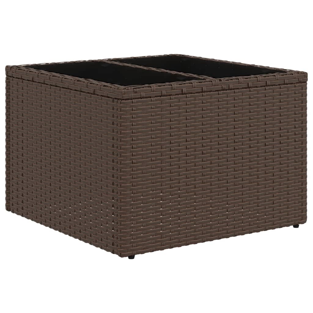 6 részes barna polyrattan kerti ülőgarnitúra párnával