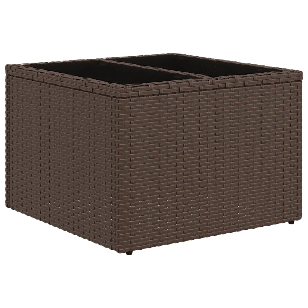 12 részes barna polyrattan kerti ülőgarnitúra párnákkal
