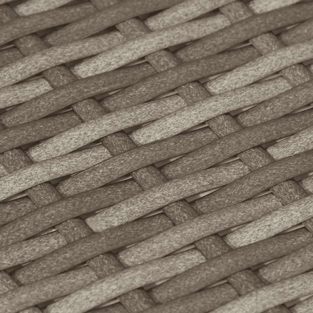8 részes szürke polyrattan kerti ülőgarnitúra párnákkal