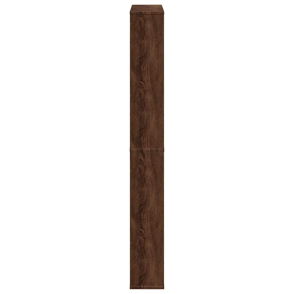 4 szintes barna tölgyszínű cipőszekrény tükörrel 63x17x134 cm