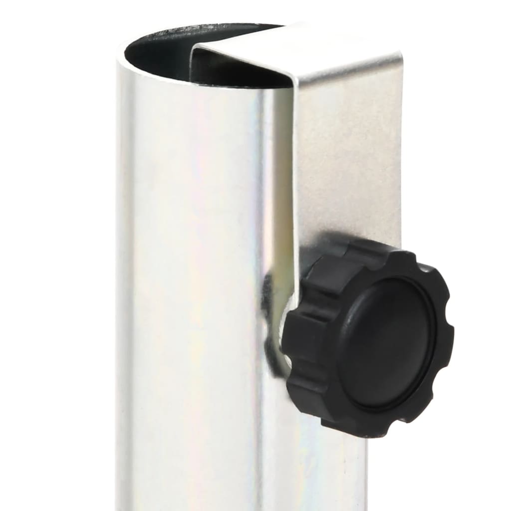 ezüstszínű acél napernyőtalp tüskékkel Ø32-38 mm