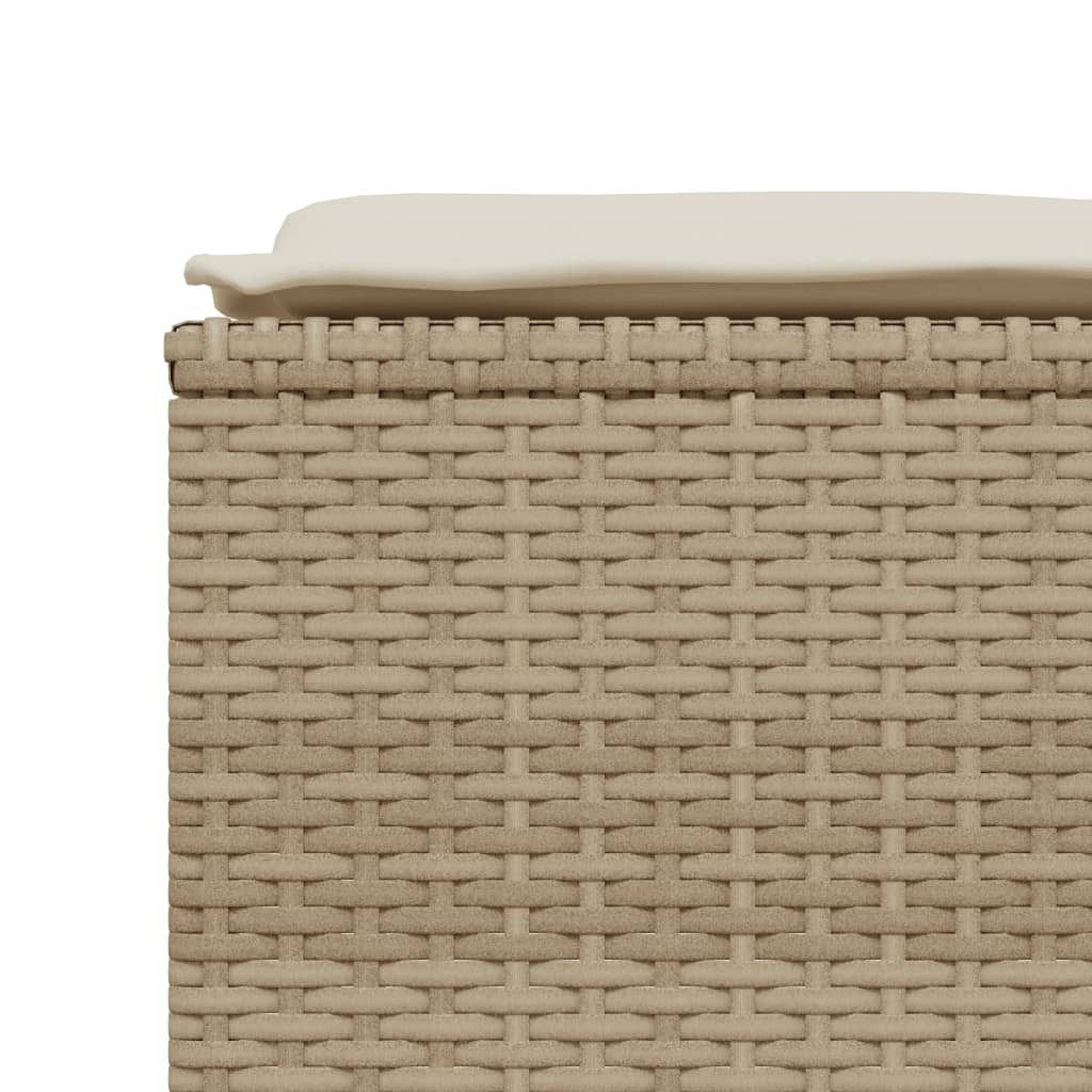 5 részes bézs polyrattan kerti ülőgarnitúra párnákkal