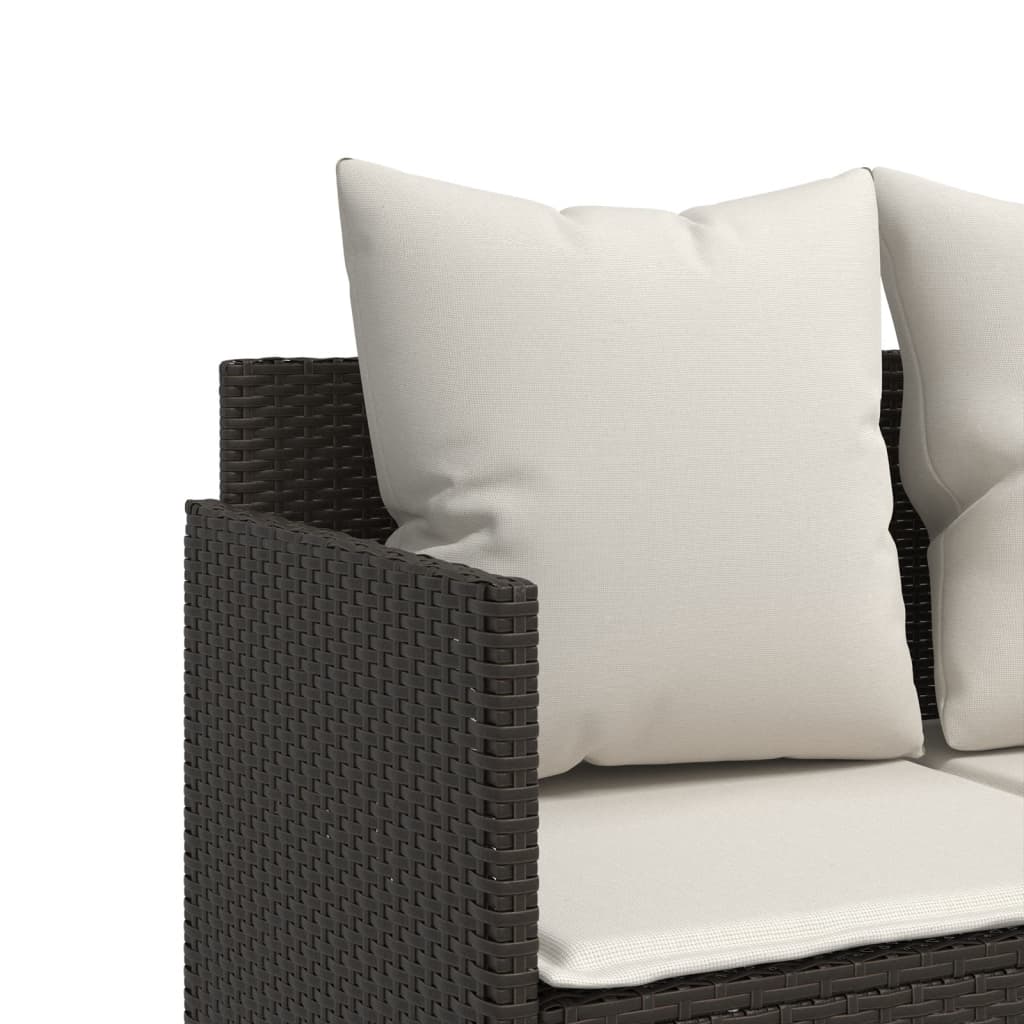 5 részes barna polyrattan kerti ülőgarnitúra párnával