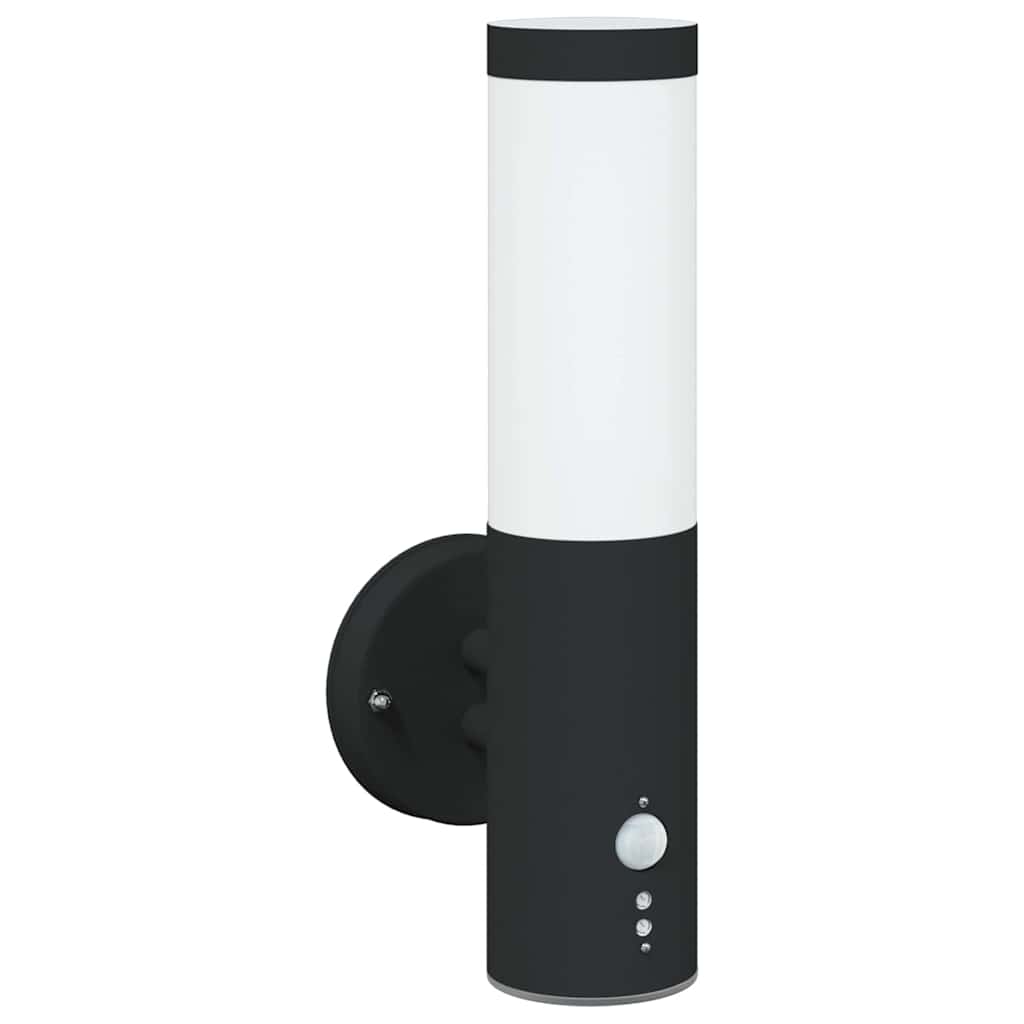 Kültéri Fali Lámpa 2 pcs Fekete 15 x 7,5 x 33 cm
