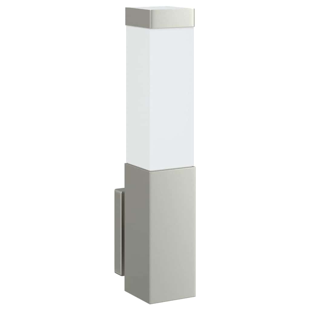 Kültéri Fali Lámpa 2 pcs Ezüst 10.5 x 6 x 33 cm