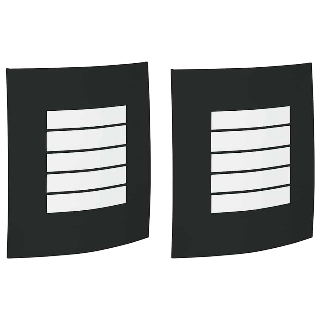 Kültéri Fali Lámpa 2 pcs Fekete 23.5 x 9 x 26 cm
