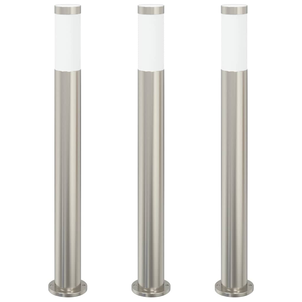 3 db kültéri lámpa 80 cm rozsdamentes acél IP44
