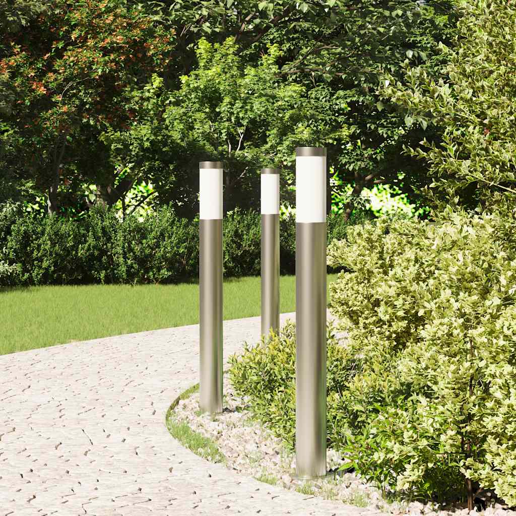 3 db kültéri lámpa 80 cm rozsdamentes acél IP44