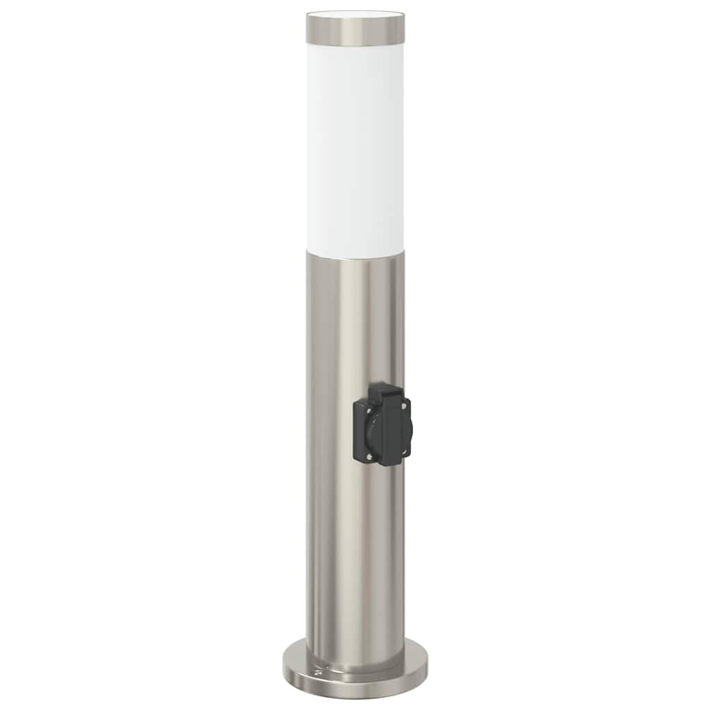 120 cm rozsdamentes acél oszloplámpa konnektorral IP44