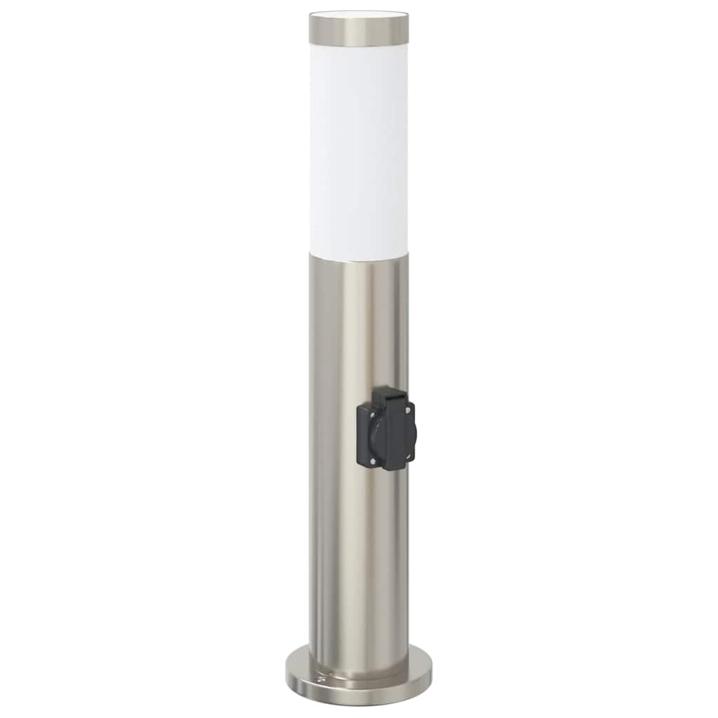 3 db rozsdamentes acélból készült konnektoros oszloplámpa 50 cm IP44