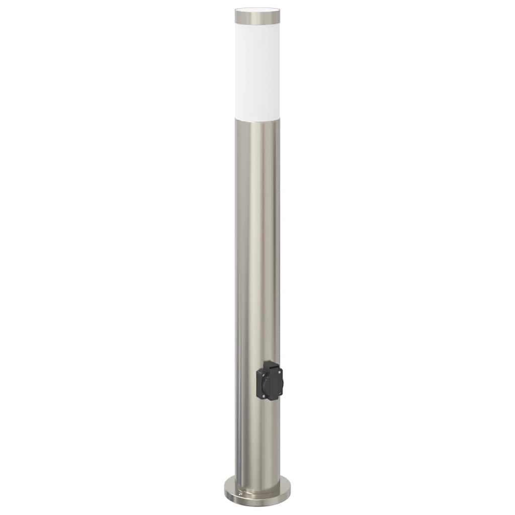 80 cm rozsdamentes acél oszloplámpa konnektorral IP44