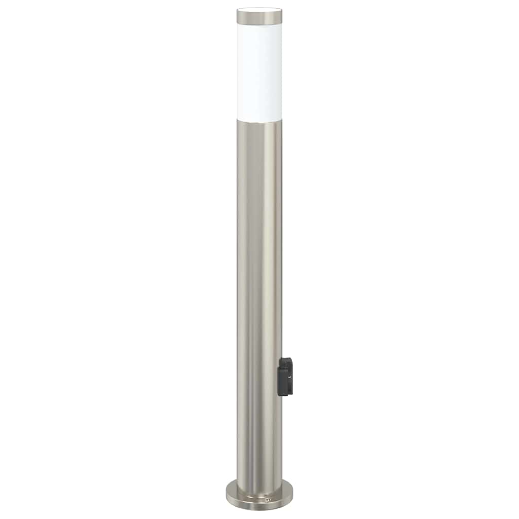 80 cm rozsdamentes acél oszloplámpa konnektorral IP44