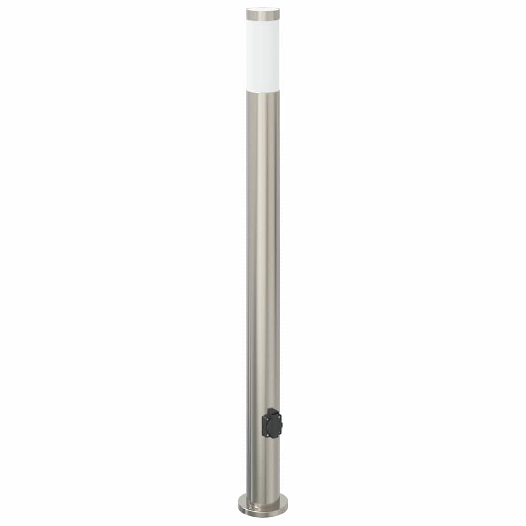 110 cm rozsdamentes acél oszloplámpa konnektorral IP44