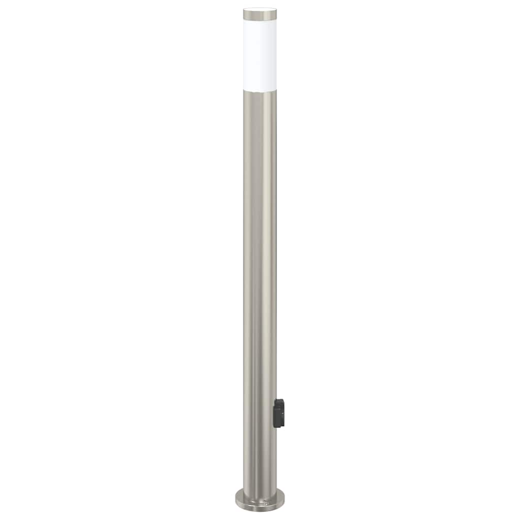 110 cm rozsdamentes acél oszloplámpa konnektorral IP44
