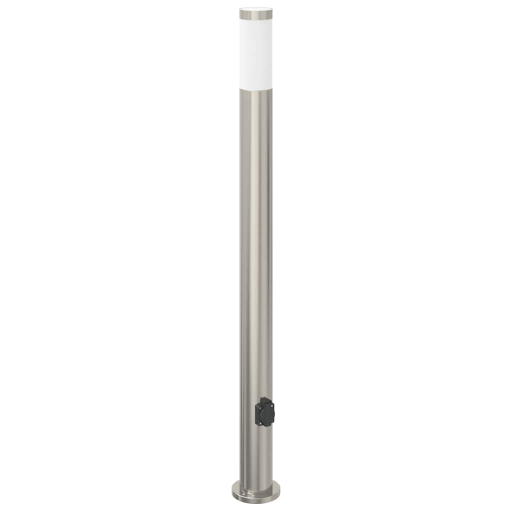 3 db rozsdamentes acélból készült konnektoros oszloplámpa 110 cm IP44