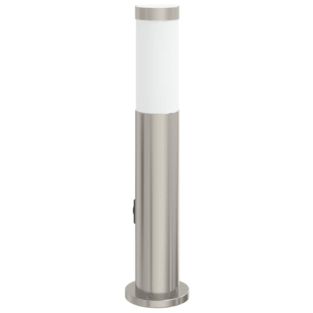 érzékelős konnektoros oszloplámpa 50 cm rozsdamentes acél IP44