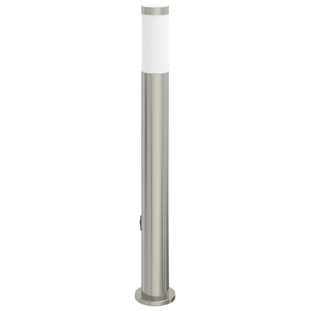 érzékelős konnektoros oszloplámpa 80 cm rozsdamentes acél IP44
