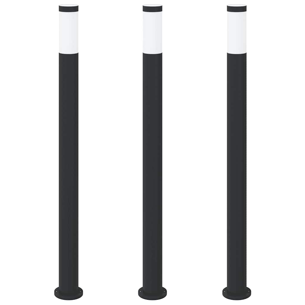 3 db oszloplámpa 110 cm rozsdamentes acél IP44