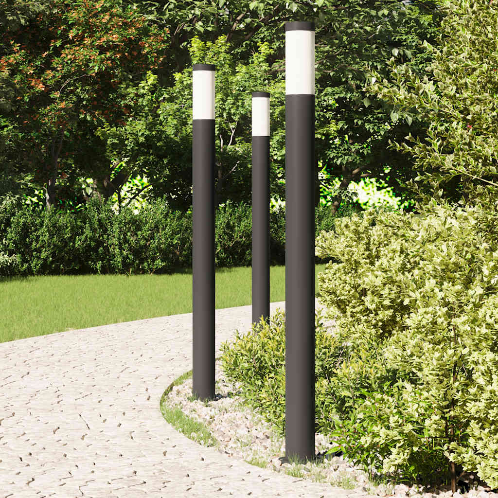 3 db oszloplámpa 110 cm rozsdamentes acél IP44