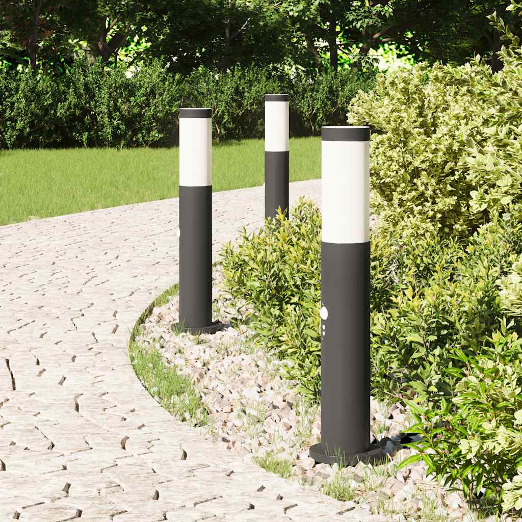 3 db szenzoros oszloplámpa 50 cm rozsdamentes acélból IP44
