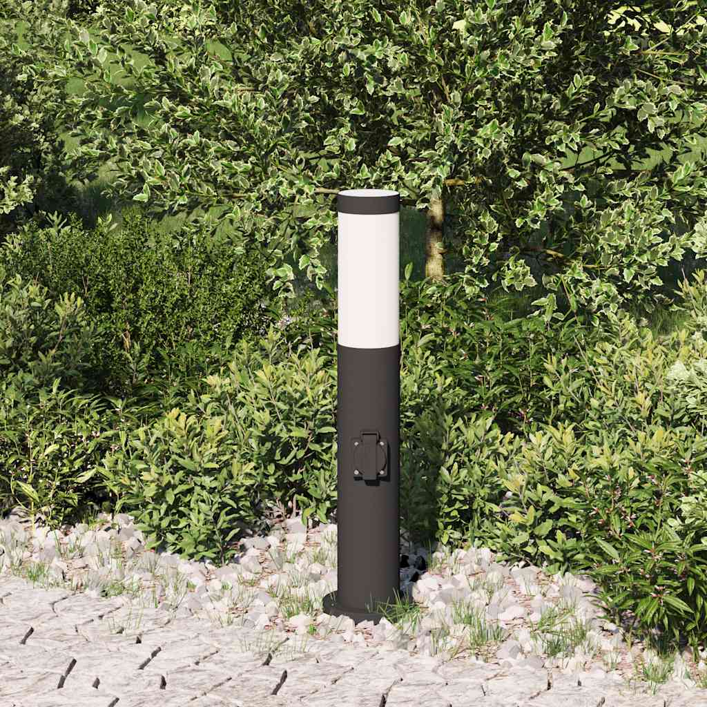 120 cm rozsdamentes acél oszloplámpa konnektorral IP44