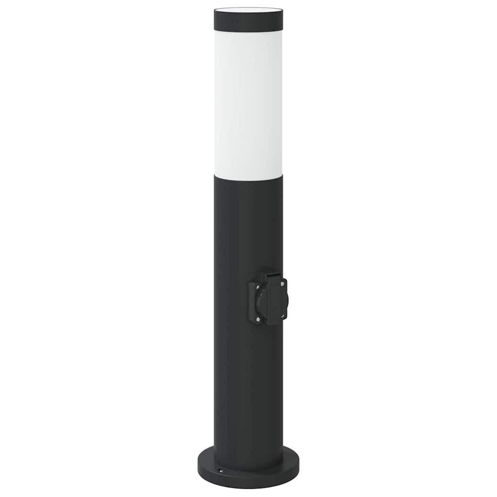 3 db rozsdamentes acélból készült konnektoros oszloplámpa 50 cm IP44