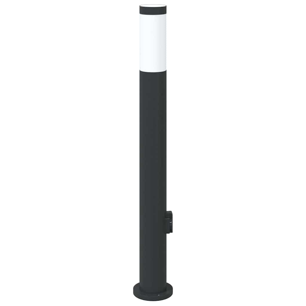 80 cm rozsdamentes acél oszloplámpa konnektorral IP44