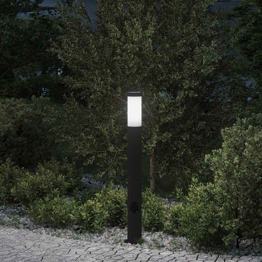 80 cm rozsdamentes acél oszloplámpa konnektorral IP44