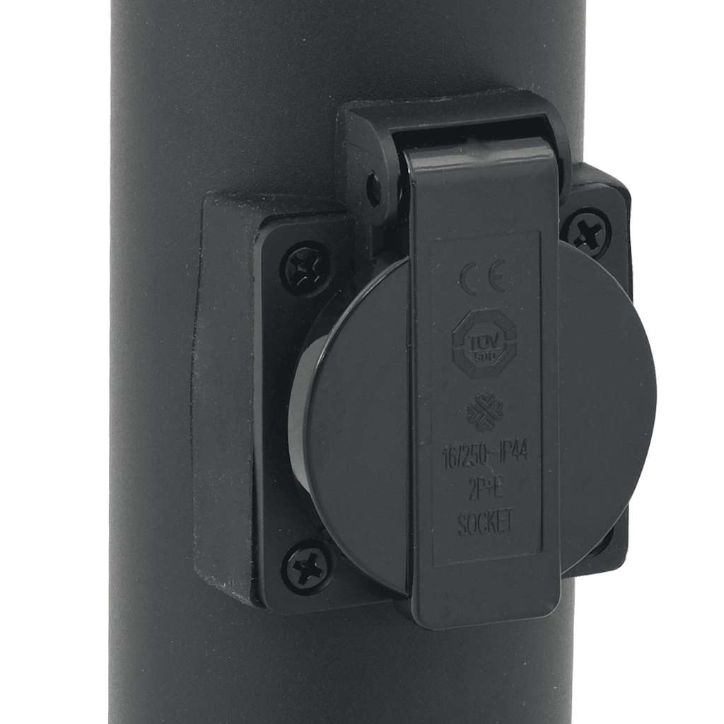 3 db rozsdamentes acélból készült konnektoros oszloplámpa 110 cm IP44