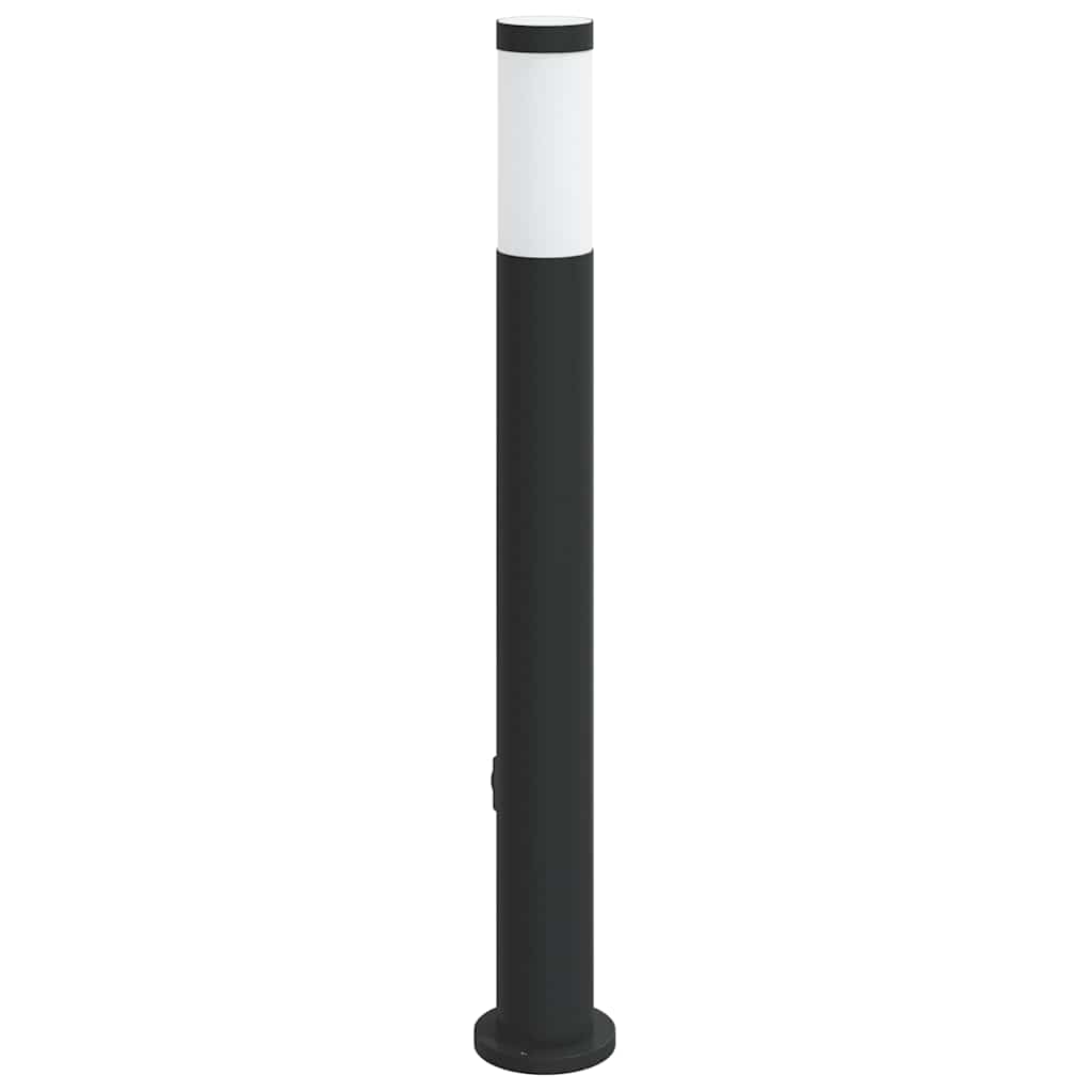 érzékelős konnektoros oszloplámpa 80 cm rozsdamentes acél IP44