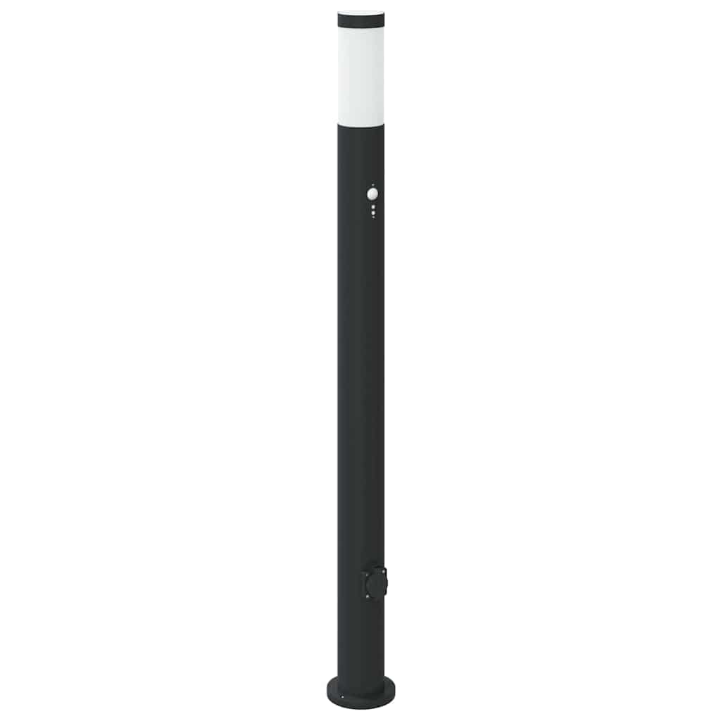 3 db kültéri lámpa érzékelővel és konnektorral 110 cm rozsdamentes acél IP44