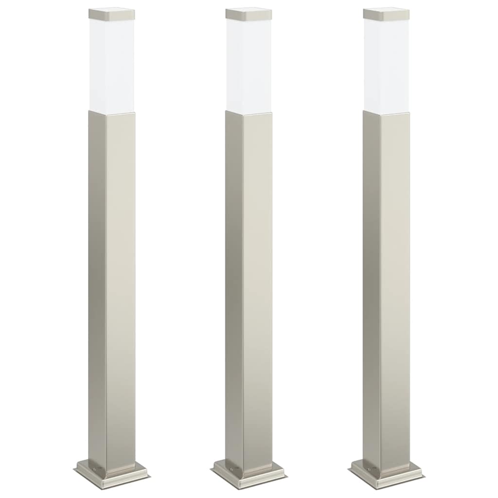 3 db kültéri lámpa 80 cm rozsdamentes acél IP44