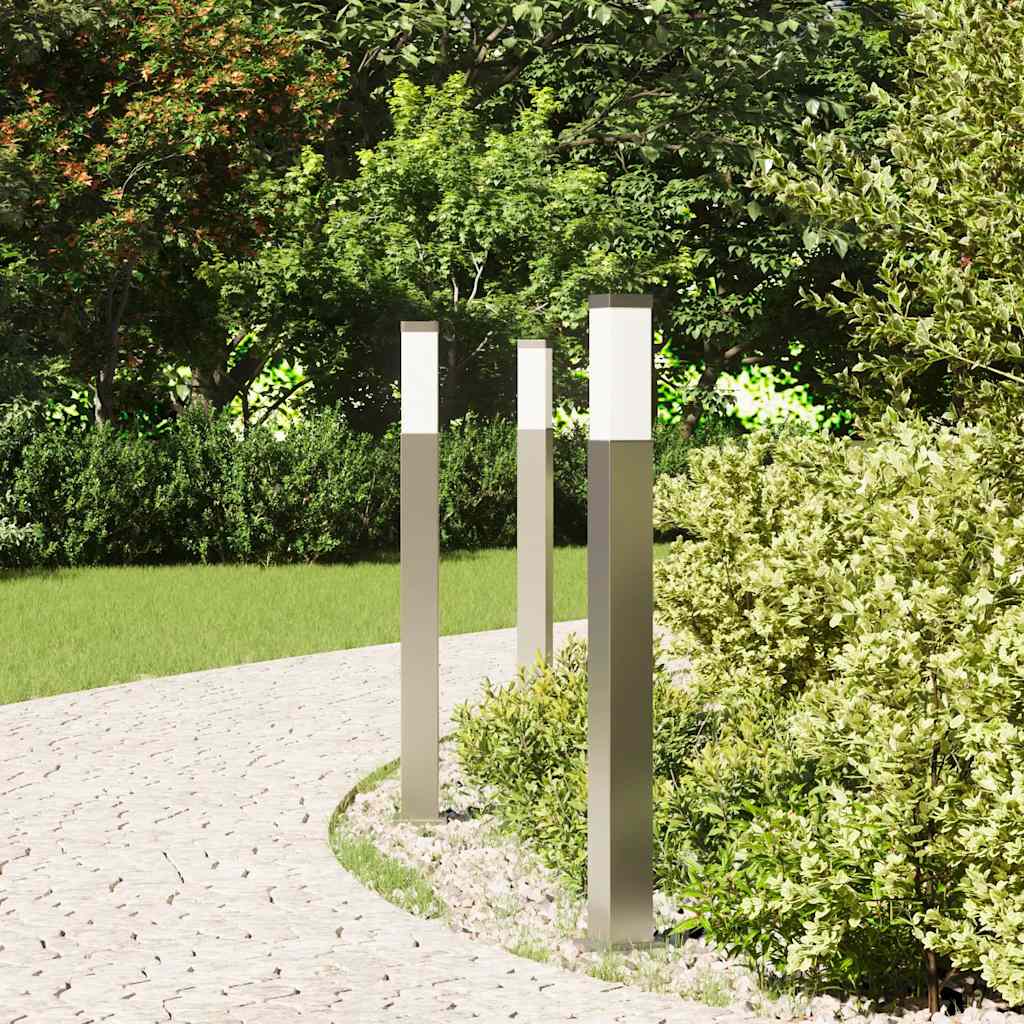 3 db kültéri lámpa 80 cm rozsdamentes acél IP44