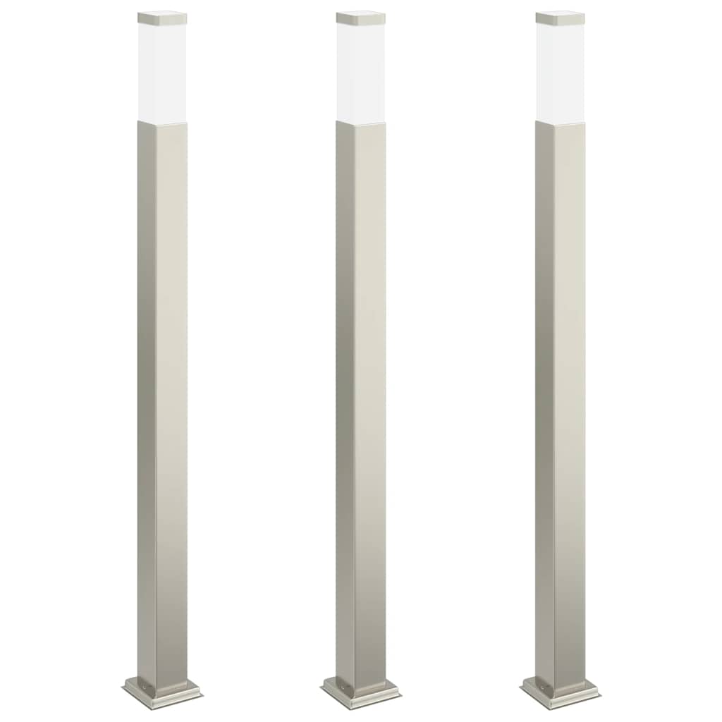 3 db kültéri lámpa 110 cm rozsdamentes acél IP44
