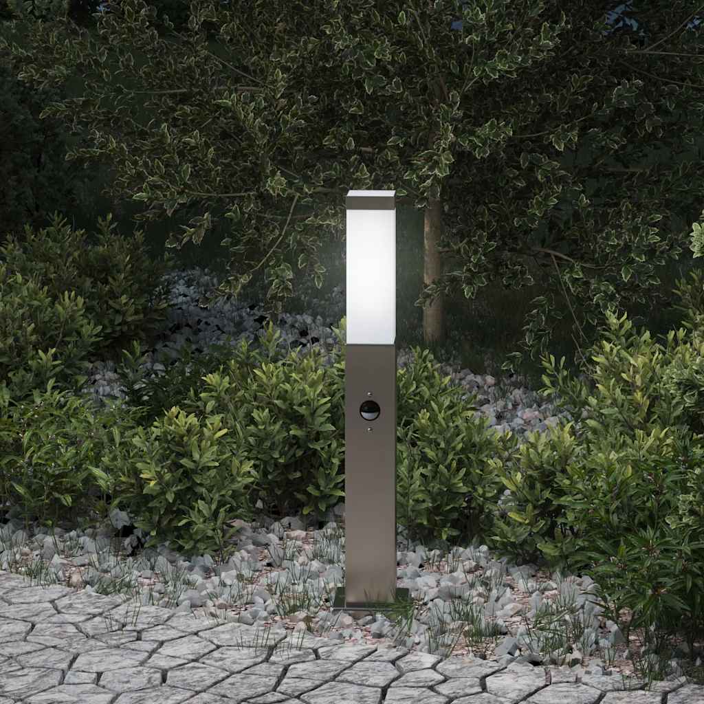 szenzoros oszloplámpa 50 cm rozsdamentes acélból IP44